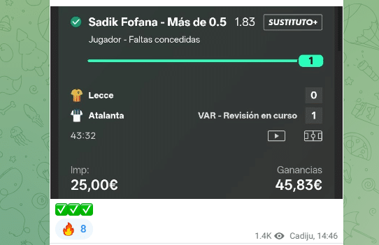 Apuesta real de StebEulav sin edición